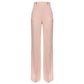 Pink Polyester Women Pants with Gold Detail