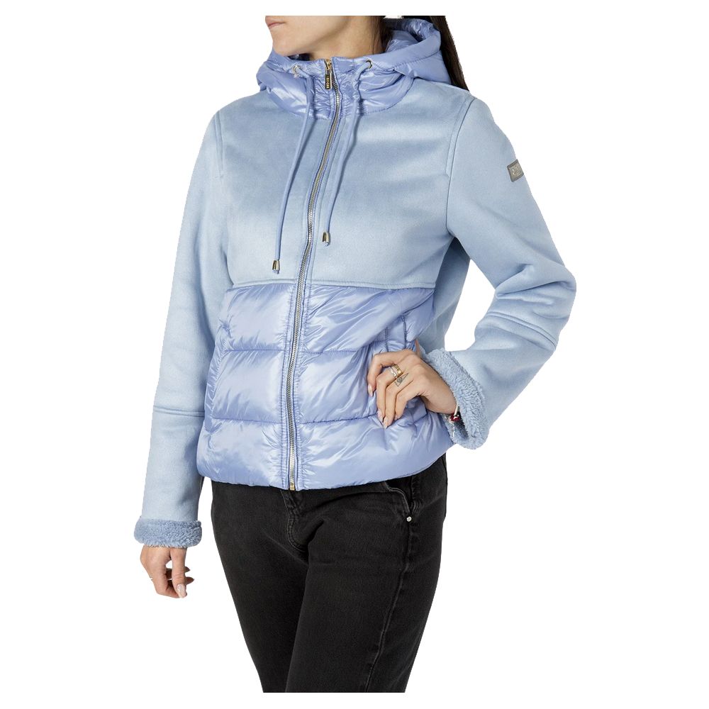 Light Blue Nylon Women's Jacket