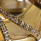 Gold Crystals Keira Heels Sandals Shoes