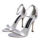 White KEIRA Heels Ankle Strap Sandals Shoes