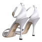 White KEIRA Heels Ankle Strap Sandals Shoes