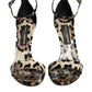 Brown Leopard KEIRA Ankle Strap Sandals Shoes