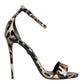 Brown Leopard KEIRA Ankle Strap Sandals Shoes