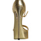 Gold Leather Platform Keira Sandals Shoes