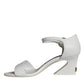 White Leather Heels Keira Sandals Shoes