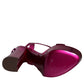 Fuchsia Leather Platform Logo Keira Sandals Shoes