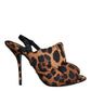 Brown Leopard Keira Slingback Sandals Shoes