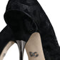 Black Leopard Lurex High Heels Pumps Shoes