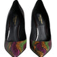 Multicolor Exotic Leather Heels Pumps Shoes