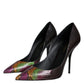 Multicolor Exotic Leather Heels Pumps Shoes