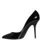 Black Patent Leather Bellucci Pumps Heels Shoes