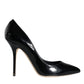 Black Patent Leather Bellucci Pumps Heels Shoes