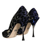 Violet Leopard Lurex High Heels Pumps Shoes