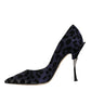 Violet Leopard Lurex High Heels Pumps Shoes