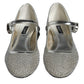 Silver Mesh Crystal Mary Jane Pumps Shoes