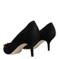 Black Amore Suede Bellucci Heels Pumps Shoes