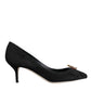 Black Amore Suede Bellucci Heels Pumps Shoes