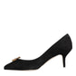 Black Amore Suede Bellucci Heels Pumps Shoes