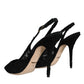 Black Taormina Lace Bellucci Slingbacks Shoes