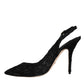 Black Taormina Lace Bellucci Slingbacks Shoes