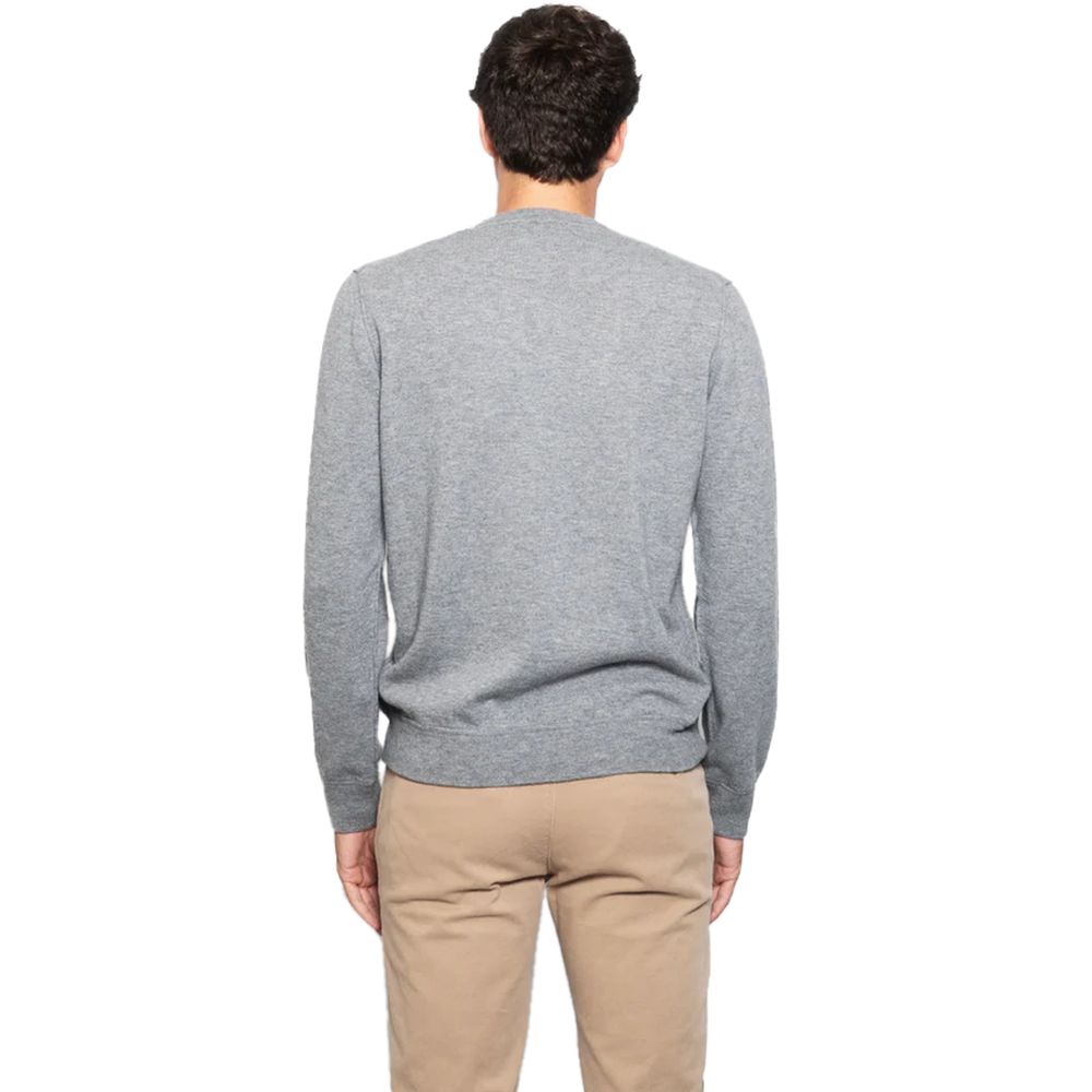 Gray Wool Men Sweater