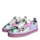 Multicolor Canvas Floral Espadrilles Sneakers Shoes