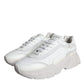 White DAYMASTER Calf Leather Sneakers Shoes