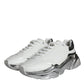 White Silver Daymaster Leather Sneakers Shoes