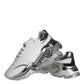 White Silver Daymaster Leather Sneakers Shoes