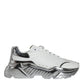 White Silver Daymaster Leather Sneakers Shoes