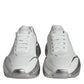 White Silver Daymaster Leather Sneakers Shoes