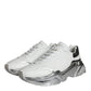 White Silver Daymaster Leather Sneakers Shoes