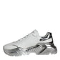 White Silver Daymaster Leather Sneakers Shoes