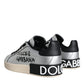 Silver Portofino Calf Leather Sneakers Shoes