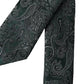 Green Floral Pattern 100% Silk Adjustable Men Tie