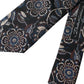 Black Floral Pattern Silk Adjustable Men Tie