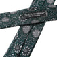 Green Floral Print Silk Adjustable Men Tie