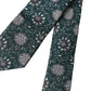 Green Floral Print Silk Adjustable Men Tie