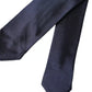 Dark Blue Silk Skinny Adjustable Tie