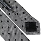 Black White Dot Fantasy Silk Adjustable Men Tie