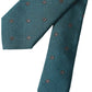 Green Patterned Silk Adjustable Men Tie