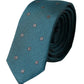 Green Patterned Silk Adjustable Men Tie