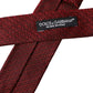 Red Patterned 100% Silk Adjustable Men Tie