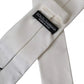 White Silk Classic Adjustable Men Tie