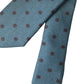 Green Black Polka Dot Silk Adjustable Men Tie