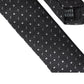 Black Polka Dot Silk Adjustable Men Tie