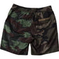 Multicolor Camouflage Patchwork Beachwear Shorts Swimwear