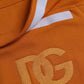 Orange Hooded Pullover Sweatshirt Sweater