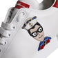 White Patch Calfskin Nappa Portofino Sneakers Shoes