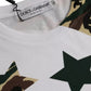 White Camouflage Stars Crew Neck Men T-shirt